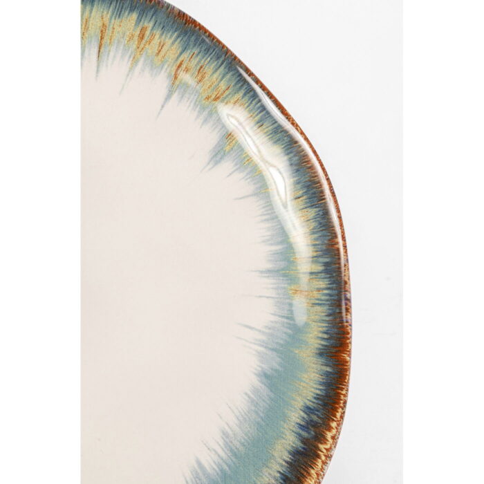 Farfurie Organic alb/albastra Ø20 cm