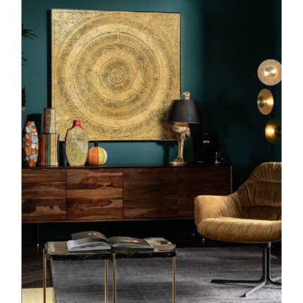 Tablou Art Circle auriu 120x120cm