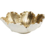 Bol decorativ Flower Bloom Crem/Auriu Ø20 cm