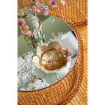 Bol decorativ Flower Bloom Crem/Auriu Ø20 cm