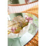 Bol decorativ Flower Bloom Crem/Auriu Ø20 cm