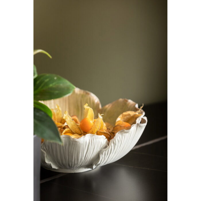 Bol decorativ Flower Bloom Crem/Auriu Ø20 cm