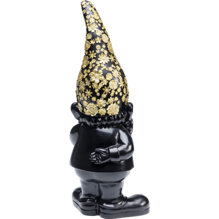 Figurina decorativa Gnome Standing Negru/Auriu 46 cm