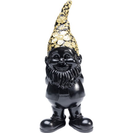 Figurina decorativa Gnome Standing Negru/Auriu 30 cm