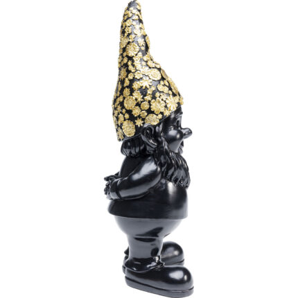Figurina decorativa Gnome Standing Negru/Auriu 30 cm