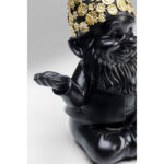 Figurina decorativa Gnome Meditation Negru/Auriu 19