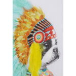 Tablou panza Headdress Dog 80x80 cm