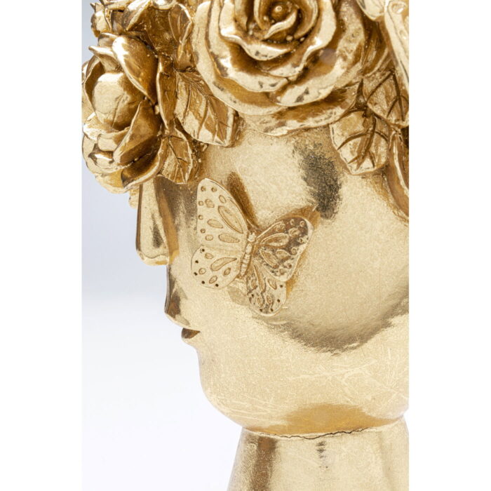 Vaza decorativa Flowercrown auriu 20 cm