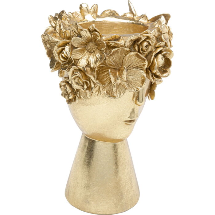 Vaza decorativa Flowercrown auriu 20 cm