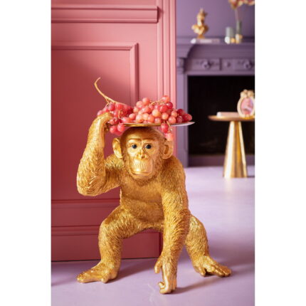 Figurina decorativa Butler Playing Chimp Aurie 52cm