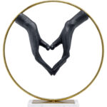 Obiect decorativ Elements Heart Hand 62cm