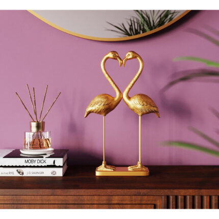 Figurina decorativa Flamingo Love Aurie 39cm