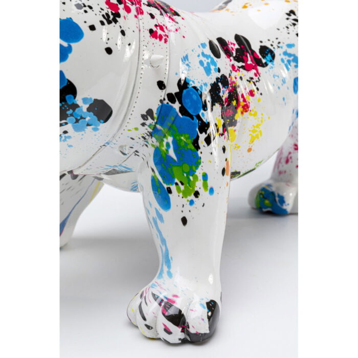 Figurina decorativa colorata Splash Bulldog 32x21 cm