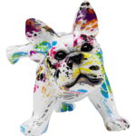 Figurina decorativa colorata Splash Bulldog 32x21 cm