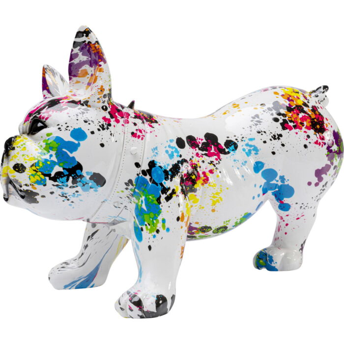 Figurina decorativa colorata Splash Bulldog 32x21 cm