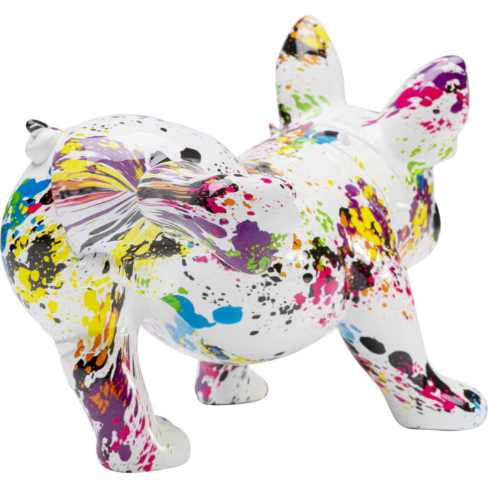 Figurina decorativa colorata Splash Bulldog 32x21 cm