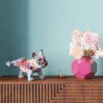Figurina decorativa colorata Splash Bulldog 32x21 cm