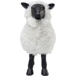 Decoratiune de podea Bathilde 49x54 cm alb-negru