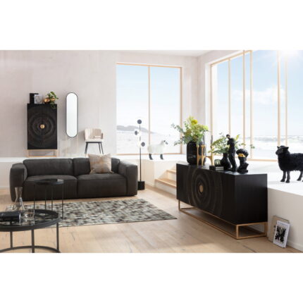 Decoratiune de podea Bathilde 49x54 cm negra