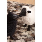 Decoratiune de podea Bathilde 49x54 cm negra