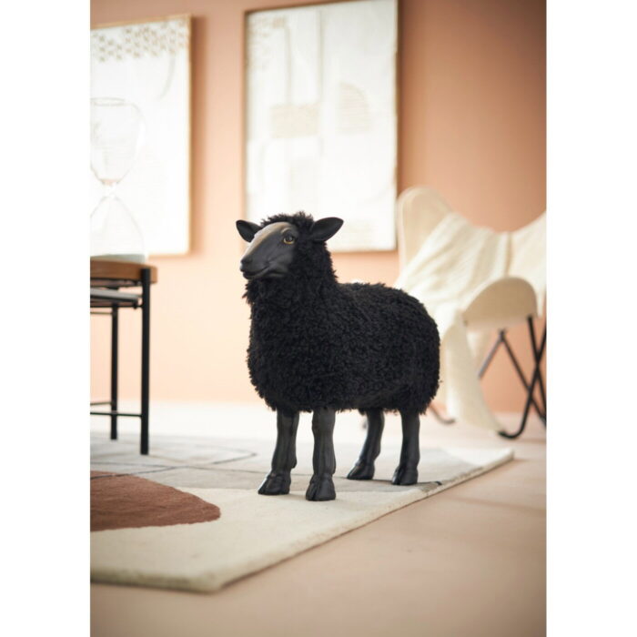 Decoratiune de podea Bathilde 49x54 cm negra