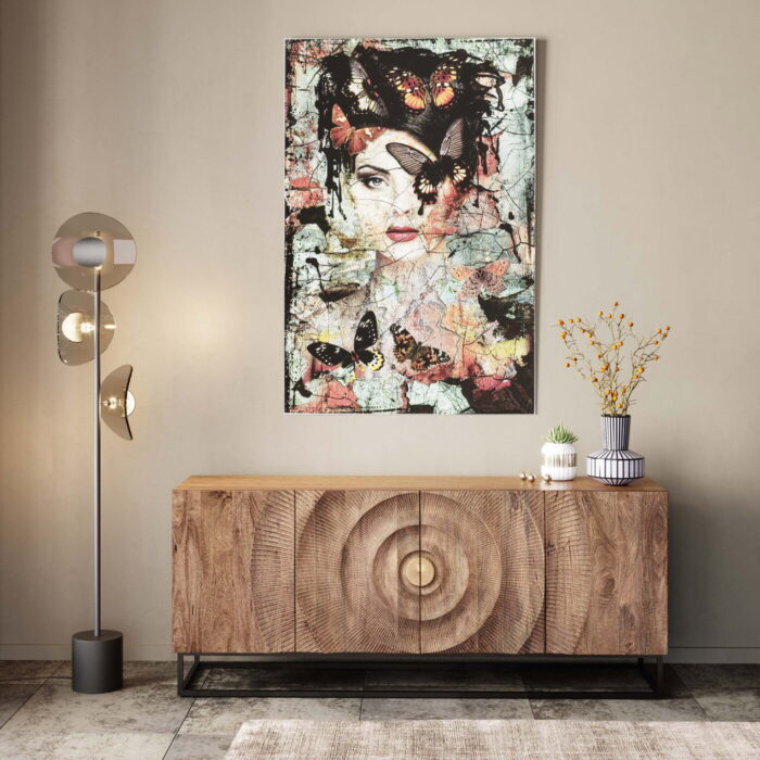 Tablou de sticla Lady Butterfly 100x150cm
