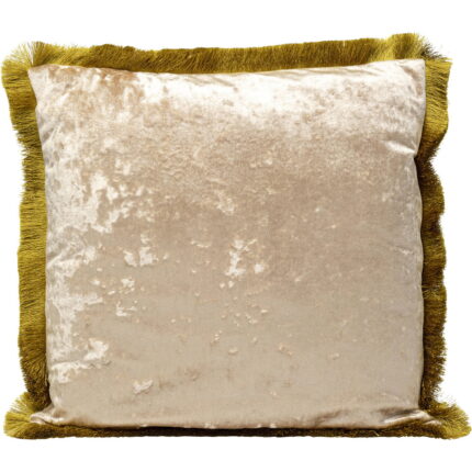 Perna decorativa bej cu ciucuri, Cannes Puder 45x45 cm