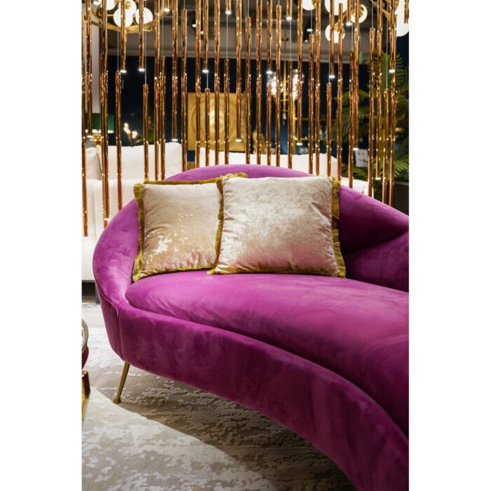 Perna decorativa bej cu ciucuri, Cannes Puder 45x45 cm