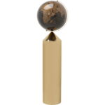 Decoratiune de podea Glob pamantesc, baza aurie Globe Blat Ø38x132 cm