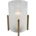 Lampa din sticla satinata Pillar Steam19x25 cm