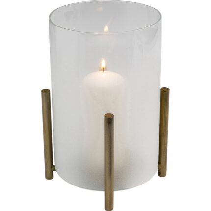 Lampa din sticla satinata Pillar Steam19x25 cm