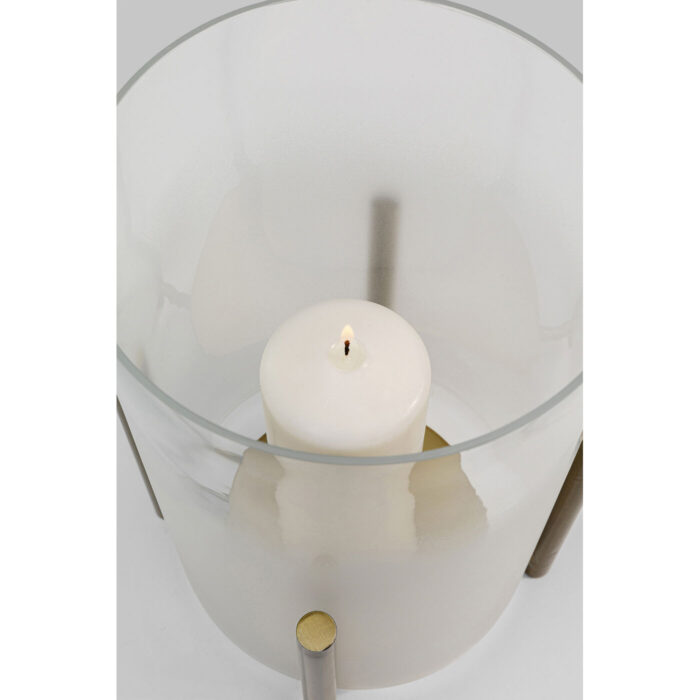 Lampa din sticla satinata Pillar Steam19x25 cm