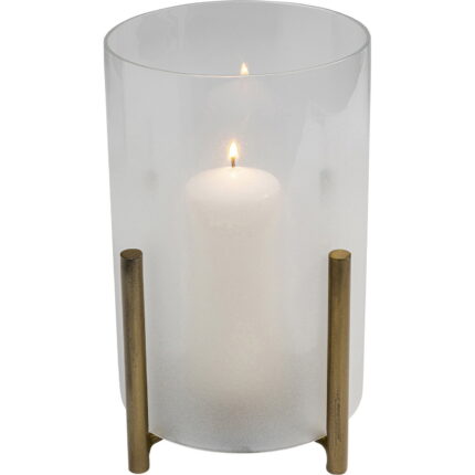 Lampa din sticla satinata Pillar Steam19x25 cm