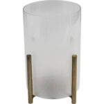 Lampa din sticla satinata Pillar Steam19x25 cm