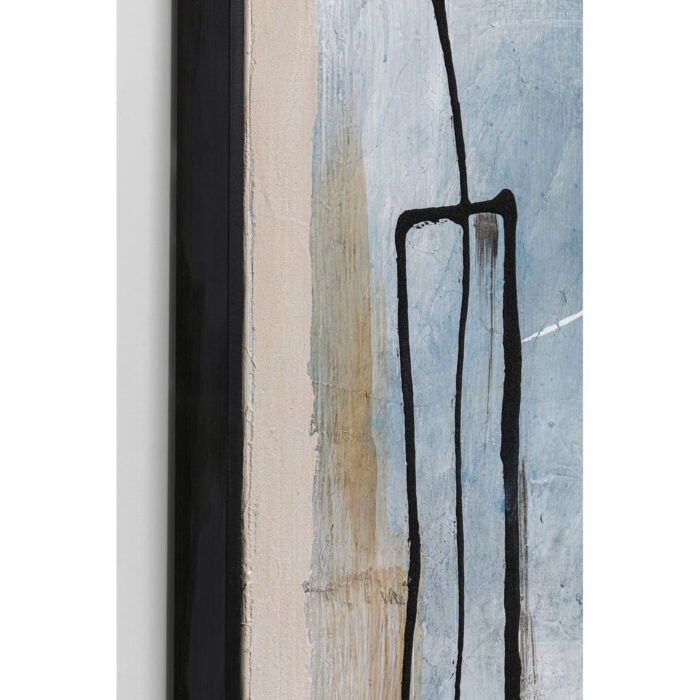 Tablou cu rama Dust Albastru 100x100cm