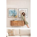 Tablou cu rama Dust Albastru 100x100cm