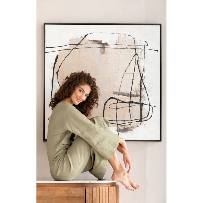 Tablou cu rama Dust Gri 100x100cm