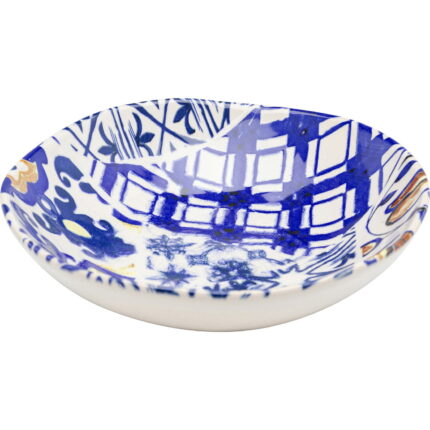Farfurie adanca Fresco Ø21 cm alb/albastru