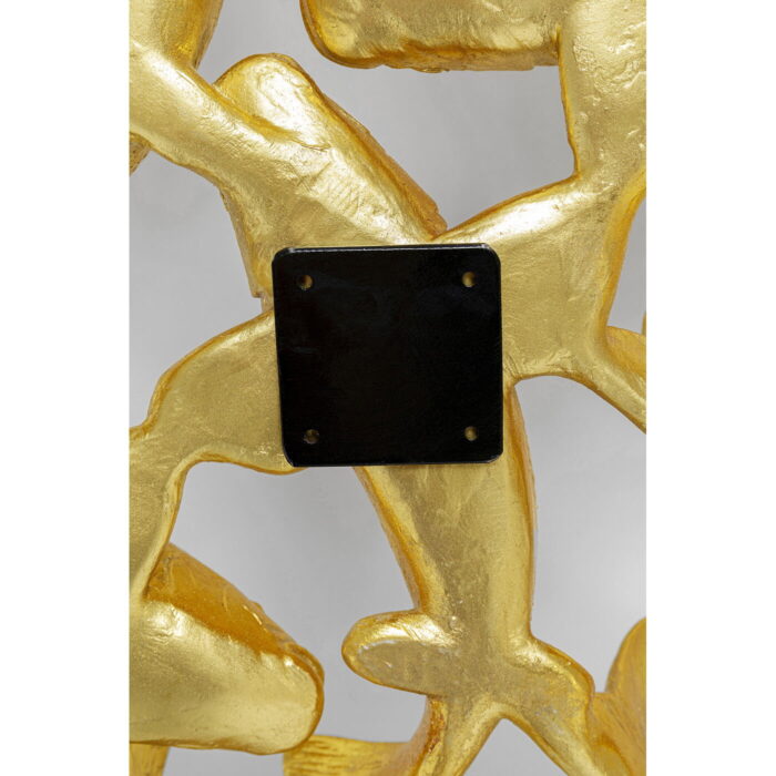 Decoratiune de perete din fibra de sticla School of Koi Ø160 cm aurie
