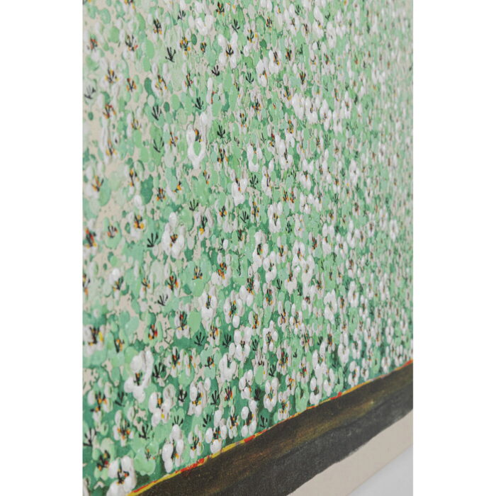 Tablou canvas Flower Boat bej/verde 80x100cm