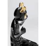 Figurina decorativa neagra Skating Astronaut 26x21 cm