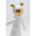 Figurina decorativa alba Skating Astronaut 17x33 cm