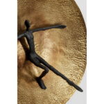 Decoratiune de perete aurie, din aluminiu Umano Ø59 cm