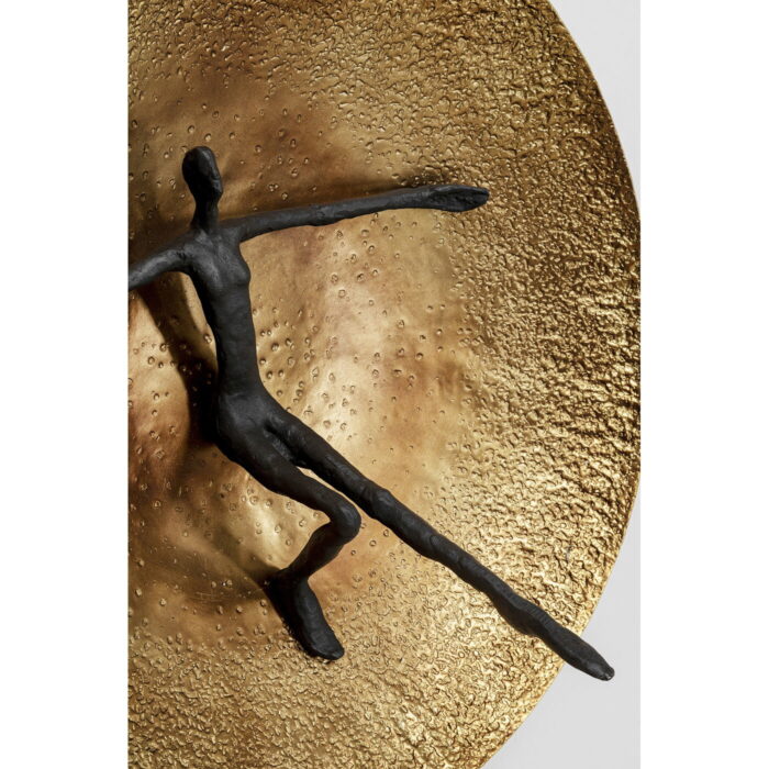 Decoratiune de perete aurie, din aluminiu Umano Ø59 cm