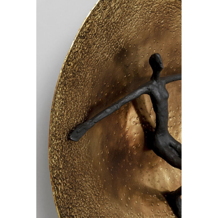 Decoratiune de perete aurie, din aluminiu Umano Ø59 cm