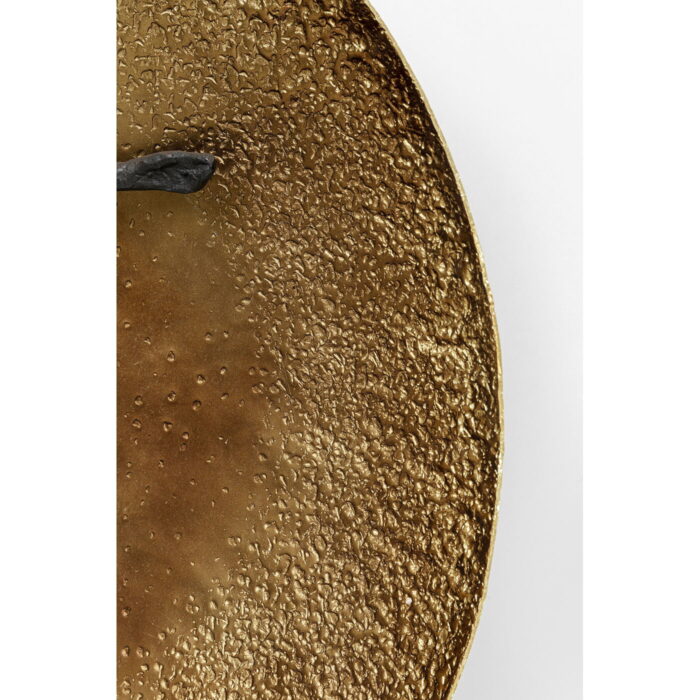 Decoratiune de perete aurie, din aluminiu Umano Ø59 cm