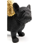 Figurina decorativa Angel Puppy 28x25 cm negru-aurie