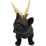 Figurina decorativa Angel Puppy 28x25 cm negru-aurie