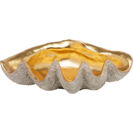 Bol decorativ coaja argintiu-auriu Noble Shell 41x27 cm