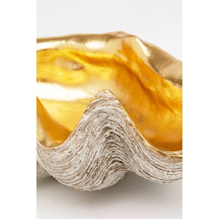 Bol decorativ coaja argintiu-auriu Noble Shell 41x27 cm